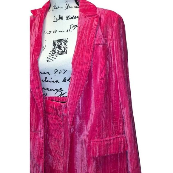 Fashion To Figure - Vana Wide Leg Velvet Pantsuit Sz 0/ US 12 - Picture 6 of 9